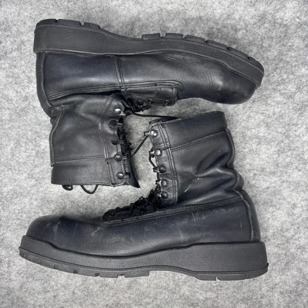 BELLEVILLE 360ST Mens Black Leather Combat Military Boots Vibram Soles Size 13 M